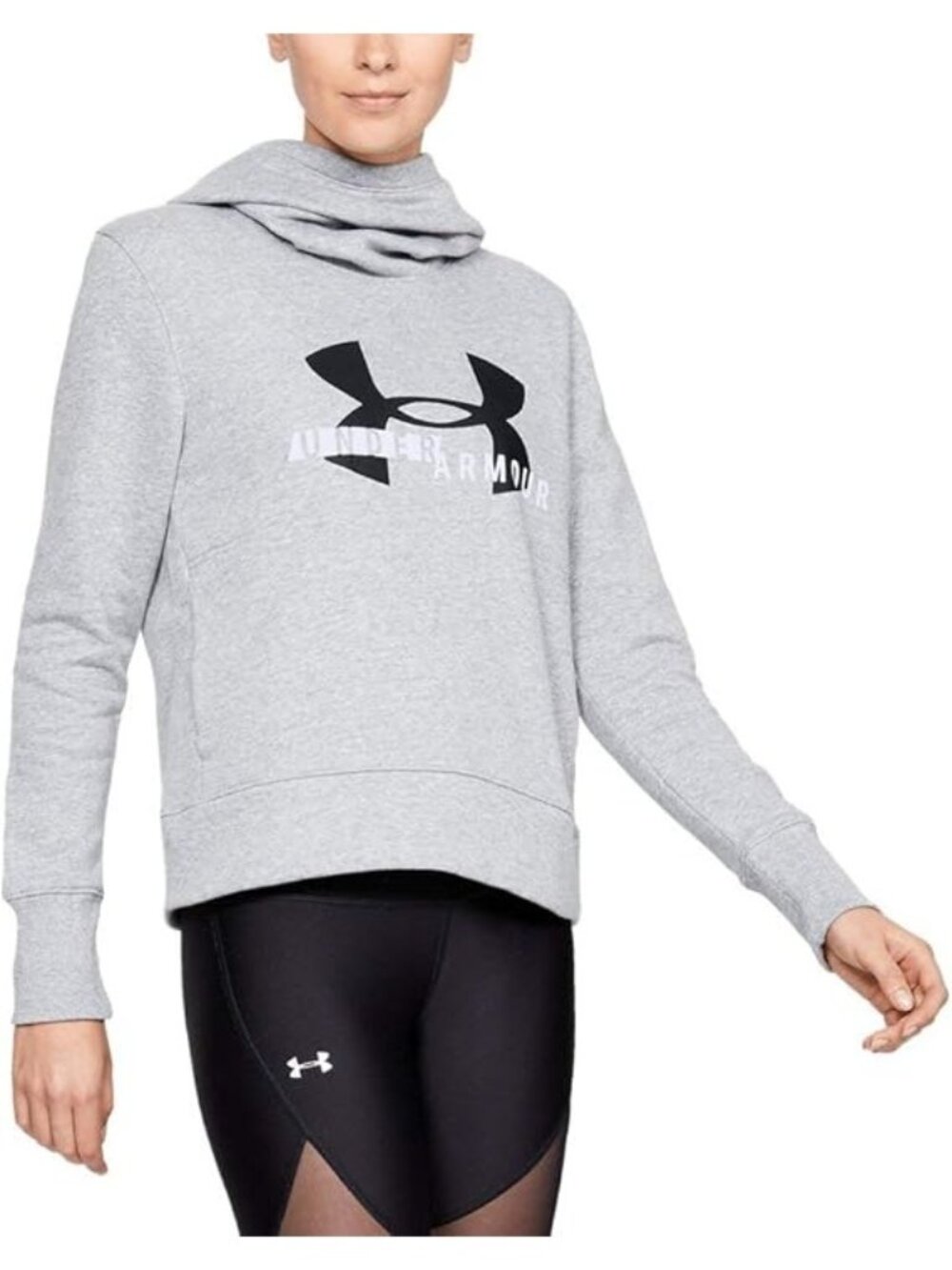 Under Armour Hoodie Sweatshirt Large Fleece Sportstyle Logo Loose Fit Athleisure